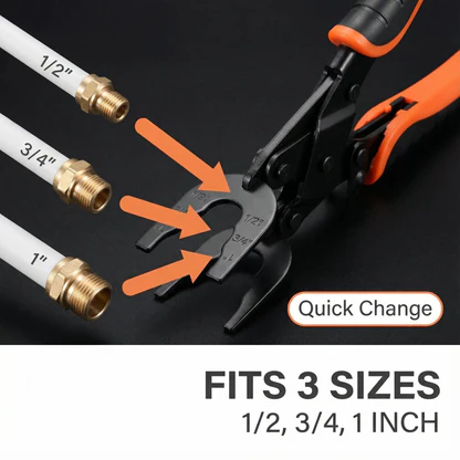 Disconnect Tong Sized 1/2 inch, 3/4 inch, 1 inch, Removal Tool used for Demount Brass Push Fit, Push-to-Connect Fittings