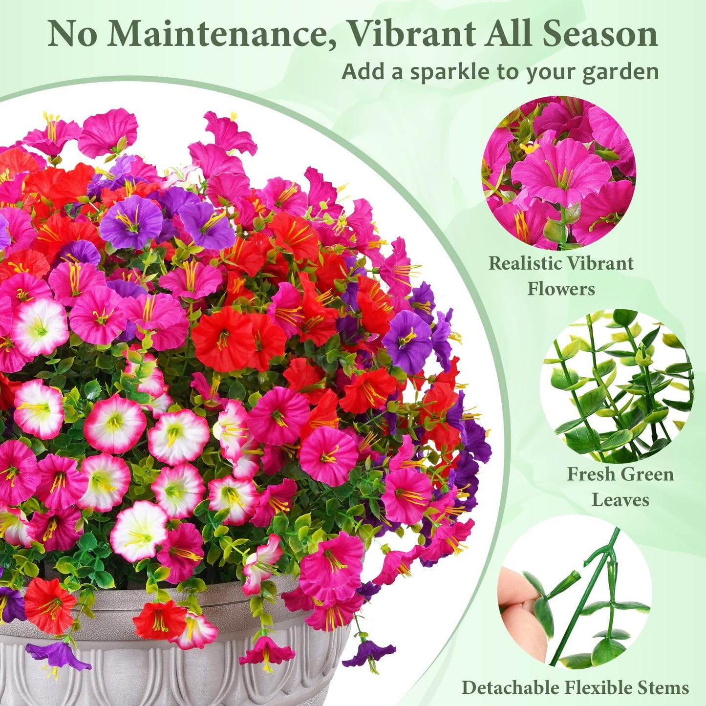 ✨Last Day 60% OFF🌸🌼UV Resistant Artificial Petunias Flowers
